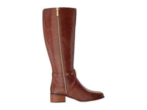 michael michael kors heather leather block heel boots|MICHAEL Michael Kors Heather Wide Calf Riding Boots .